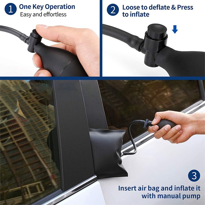19Pcs Auto Lockout Kit Entry Auto Lange Grabber Air Wedge Pump Auto Trim Removal Tool Essentiële Emergency Lockout set