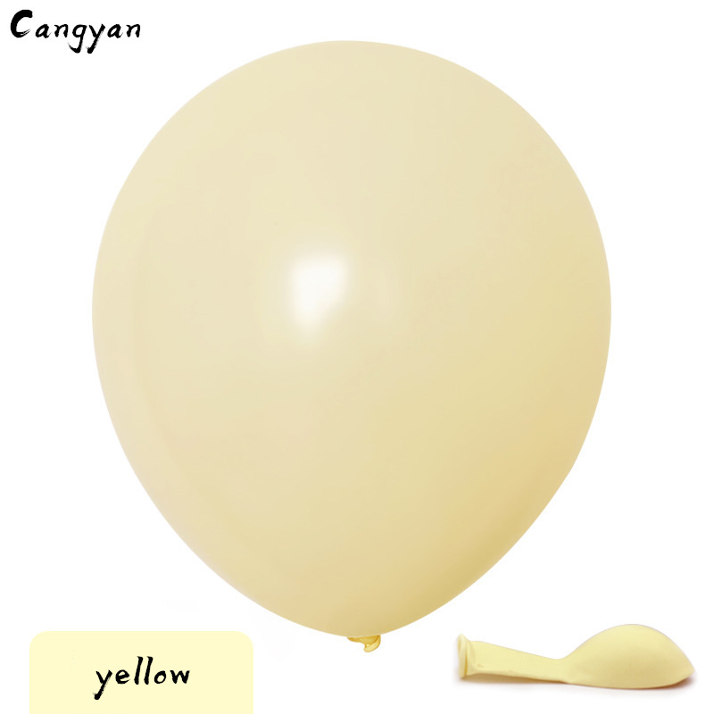 50 pcs 10 inch thick 2.2 g round birthday party wedding arrangement candy color balloon color macaron balloon toy ball child: yellow