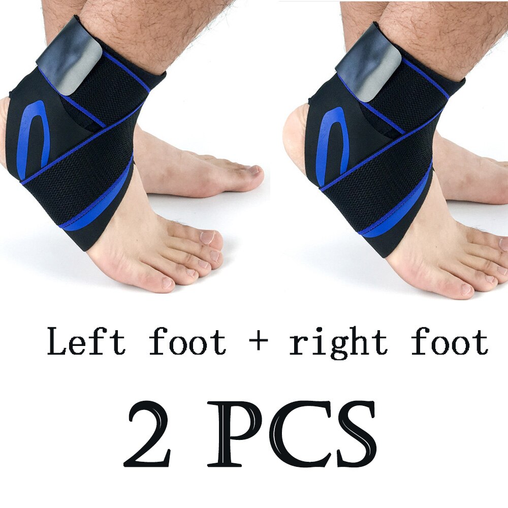 A pair Ankle Support Adult Heel Pain Relief Adjustable Strap Ankle Light Weight Breathable Plantar Fasciitis Ankle Support: blue A pair / S
