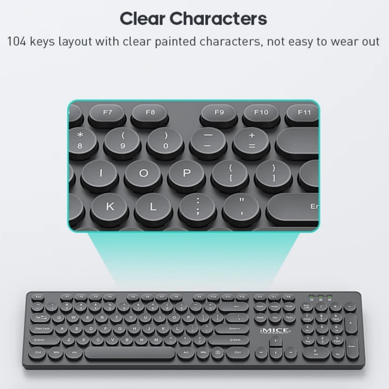 2.4G Wireless Keyboard Mouse Set 104Key Standard Keyboard Mouse Kit Keyboard For Laptop PC For iPad For Macbook Android keyboard