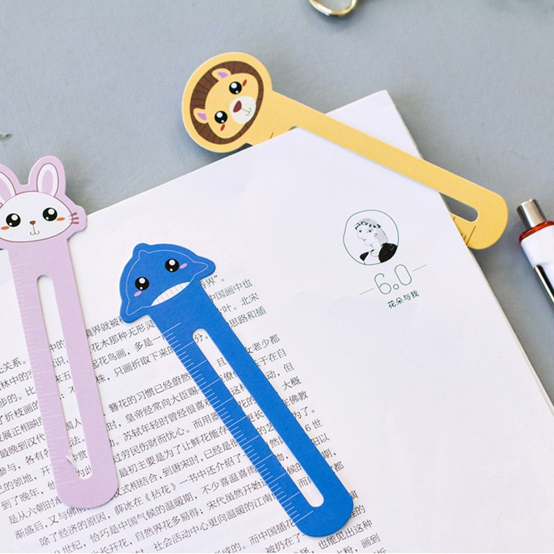 30 pcs /Pack Cute Animals Garden Hard Paper Bookmark Mark of Page Decorative Kids
