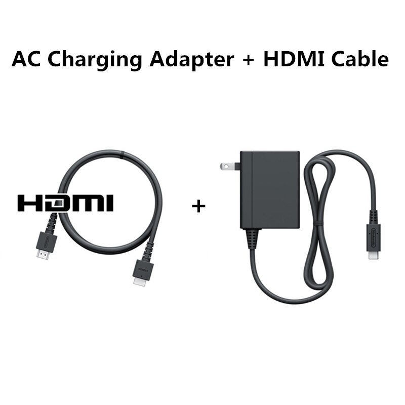 NS Switch adaptateur secteur d'origine ue prise américaine alimentation USB Type C câble de charge ca + câble HDMI pour Nintendo Switch Lite: US Plug with HDMI