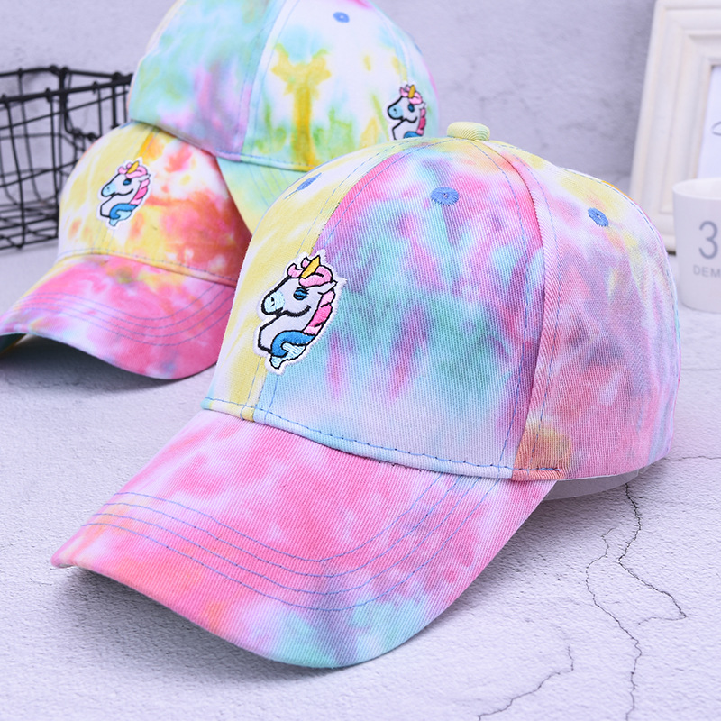 Girls Heart Unicorn Institute Wind Baseball Hat Summer Cartoon Sweet Cute Curved Cap women hats