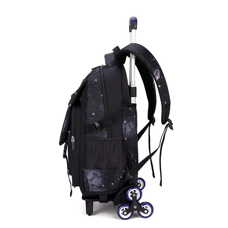 Skole rygsæk med 2 hjul rejsetrolley bagage taske vandtæt trolley børn skoletaske til dreng pige rygsæk børn