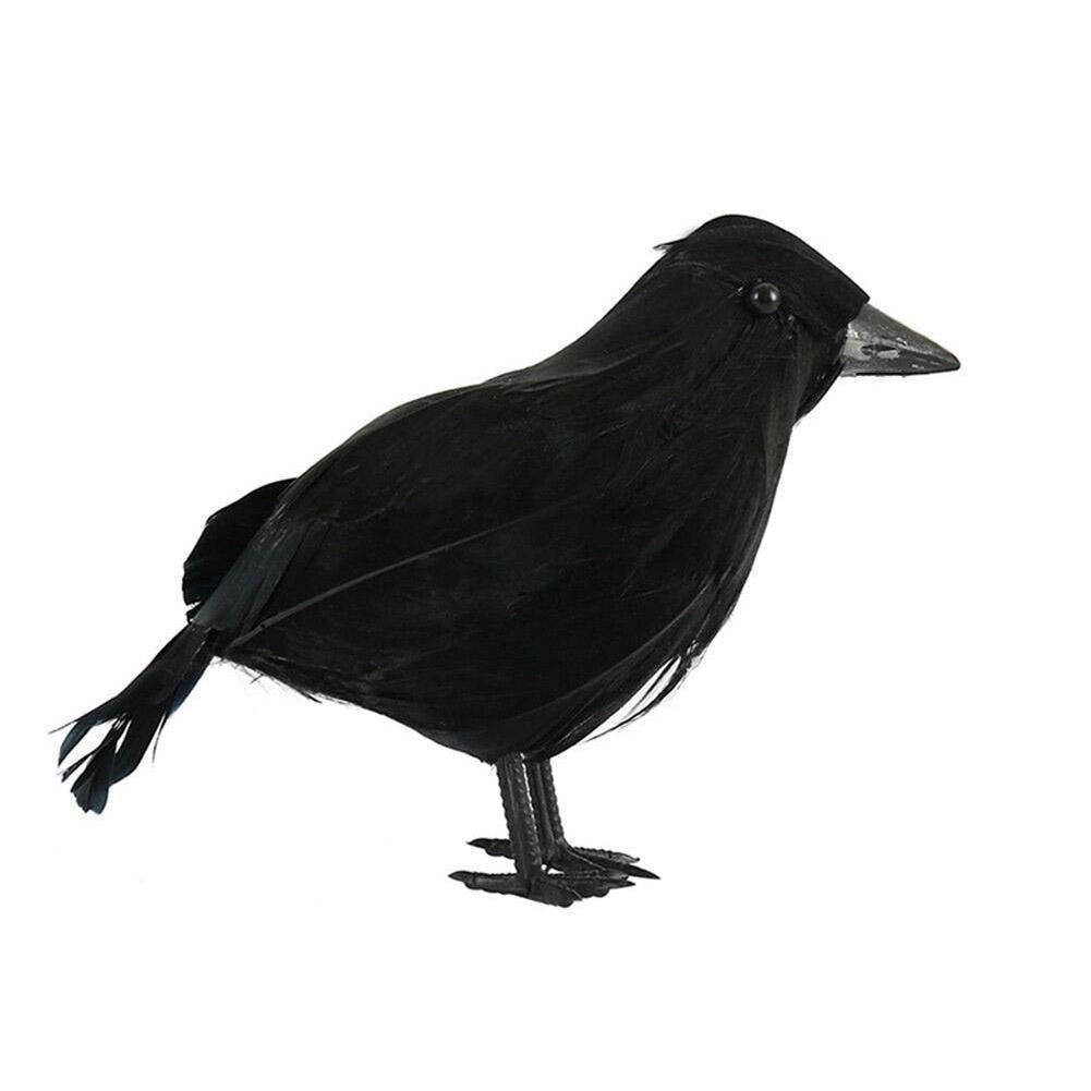 Simulatie Zwarte Kraai Model Party Decoratie Prop Levert Yard Vogels Vogel Model Scary Voor Tuin Miniatuur J2V6