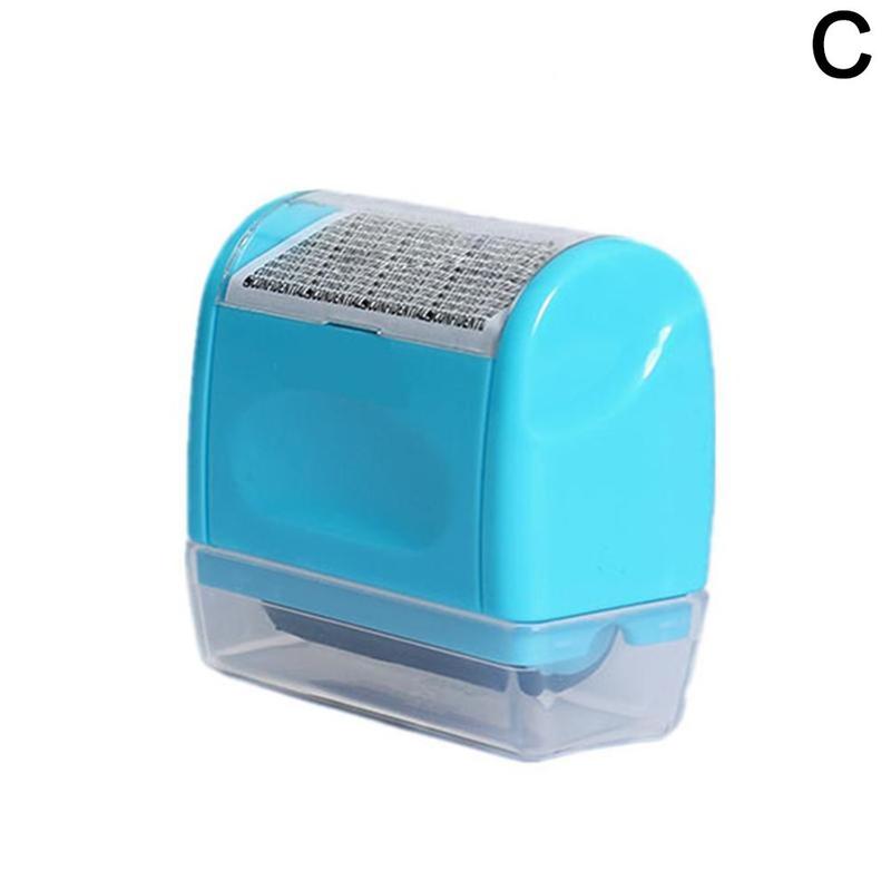 Roller Self Inking Stock Stamp Seal Theft Code Guard Your ID Confidentiality Confidential Seal Office File Stamp Tool Refill Ink: S blue