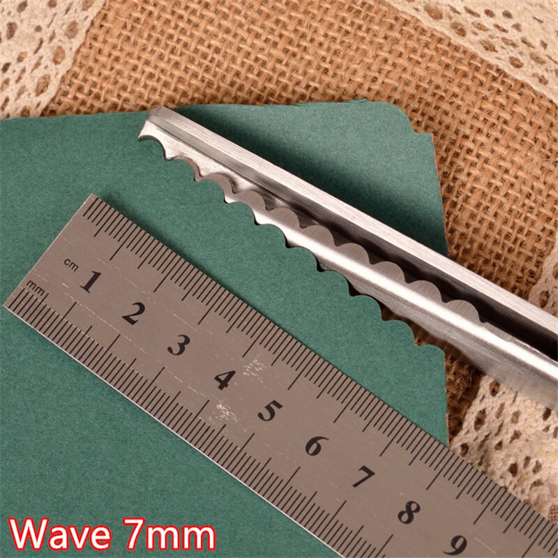 Tijeras profesionales de Pinking, herramienta para bordes decorativos, tela zigzag, bricolaje: Wave  7mm