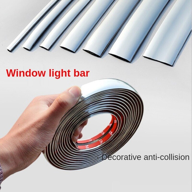 Auto Chrome Moulding Trim Strip Bumper Protector Door Protective Mouldin Styling Door Chrome Strip Car Sticker Детали экстерьеpa