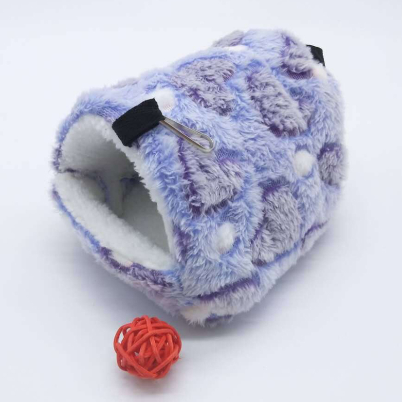 NOMOR Hamsterhuis Warme Zachte Bedden En Huizen Knaagdier Kooi Gedrukt Hangmat voor Ratten Katoen Cavia Accessoires Klein Dier: L / Donkerbruin