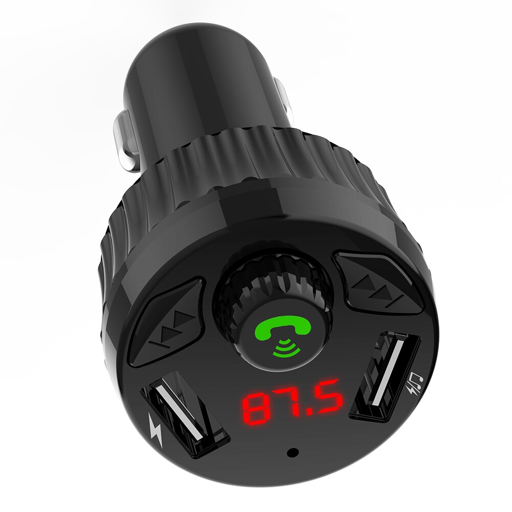 Cargador USB para coche, accesorio manos libres, Bluetooth 5,0, transmisor inalámbrico de FM, reproductor MP3 manos libres
