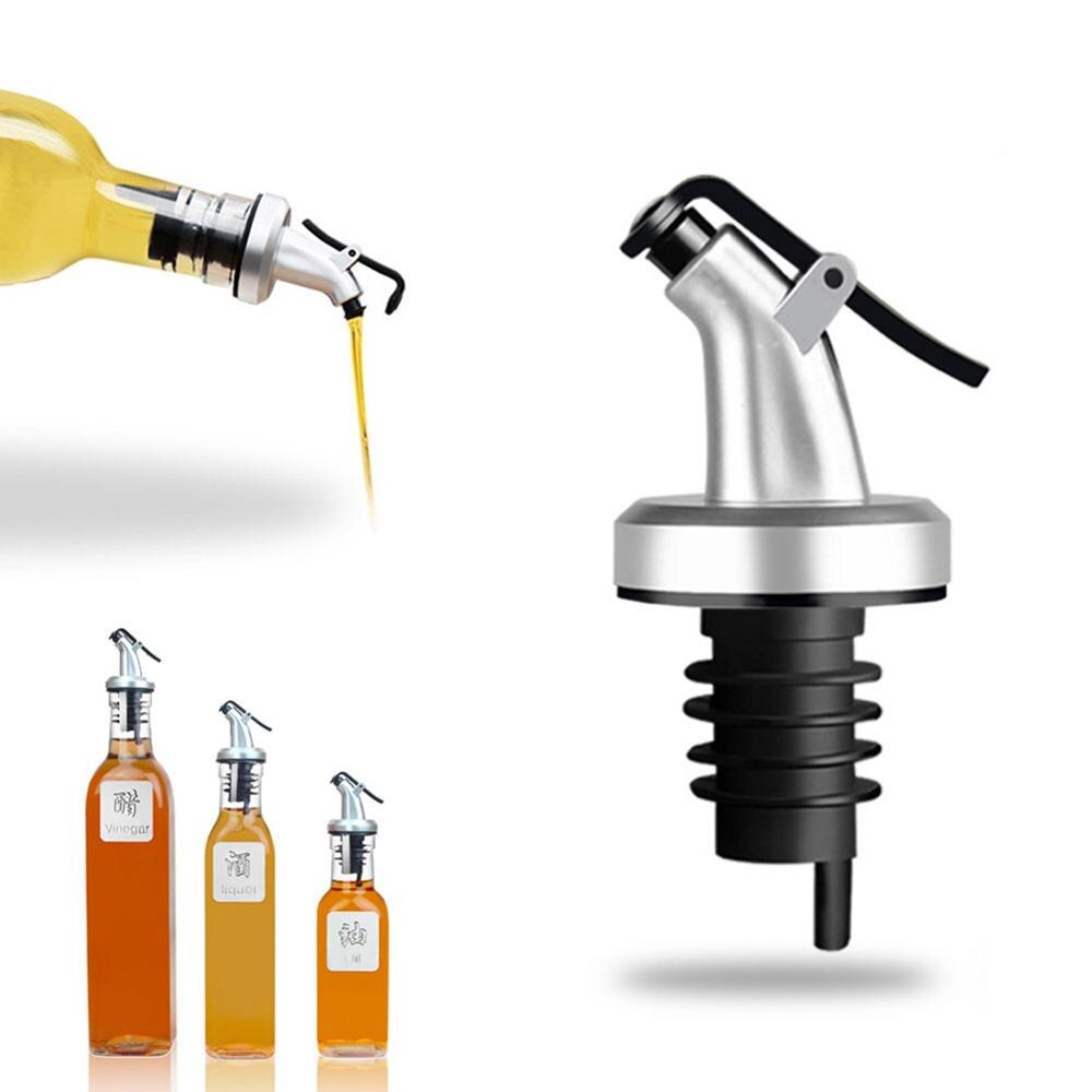 Olijfolie verstuiver dispenser sojasaus tuit siliconen schenktuiten flip fles dop stop afsluiten kraan gereedschap oliekan accessoires