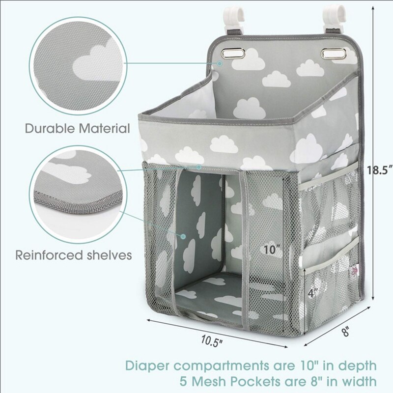Forhome 2 PCS Organiseur De Lit Suspendu Pour Bébé,2 En 1 Sac