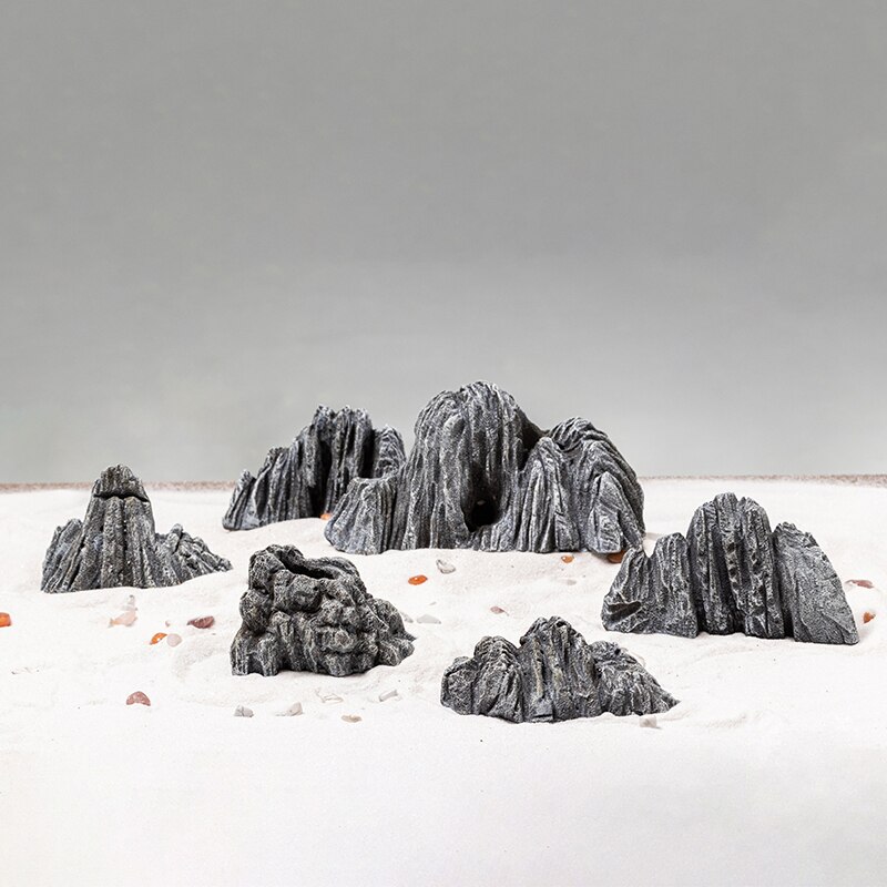 Micro landscape simulation rockery stone fish tank material accessories rockery bonsai basin small furnishings home gardening