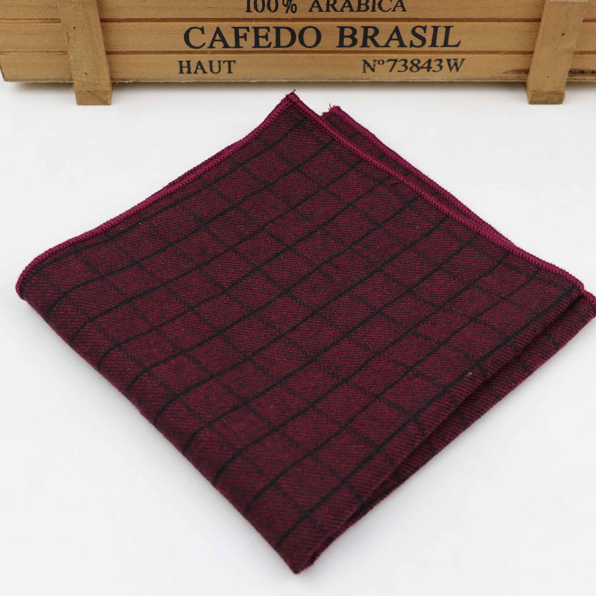 Striped Hankerchief Scarves Vintage Cotton Hankies Plaid Men's Pocket Square Handkerchiefs: 13