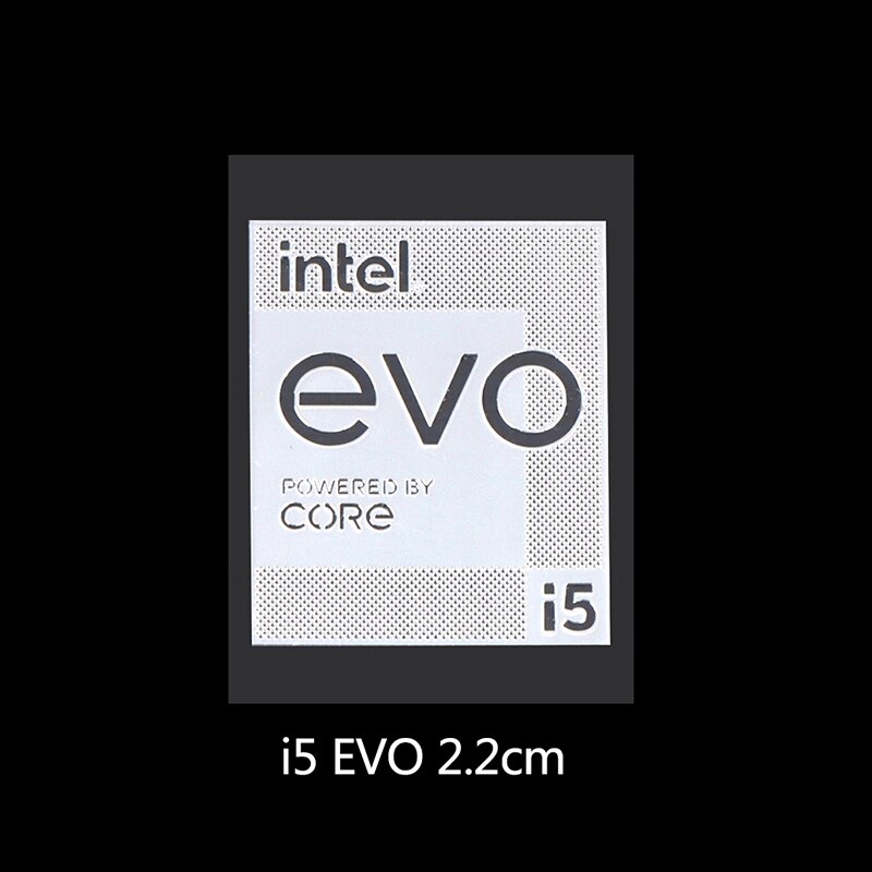 Etiqueta de Metal para ordenador, adhesivo Intel EVO i9 CORE i7 i5 i3 de 11. ª generación: C