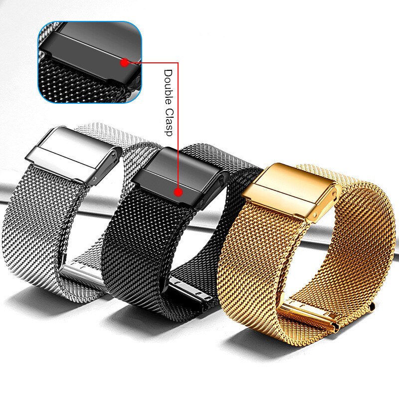 18 20 22mm zachte milanese horlogeband gesp vervangende band horloge accessoires band voor samsung galaxy watch 3/ active 2 armband