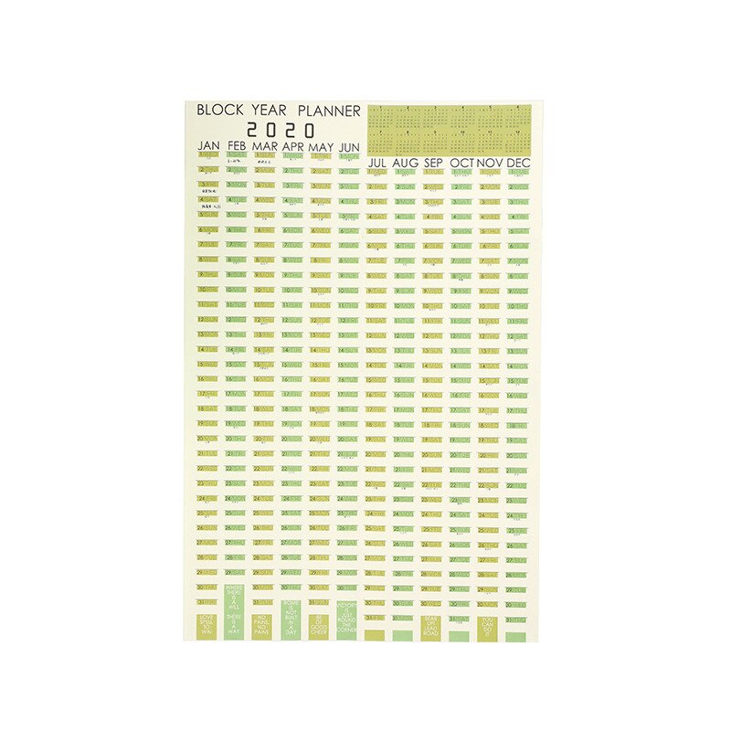 4 Styles Student 365 Days Paper Wall Calendar Daily Planner Notes School Supplies Learning Schedule Periodic Planner