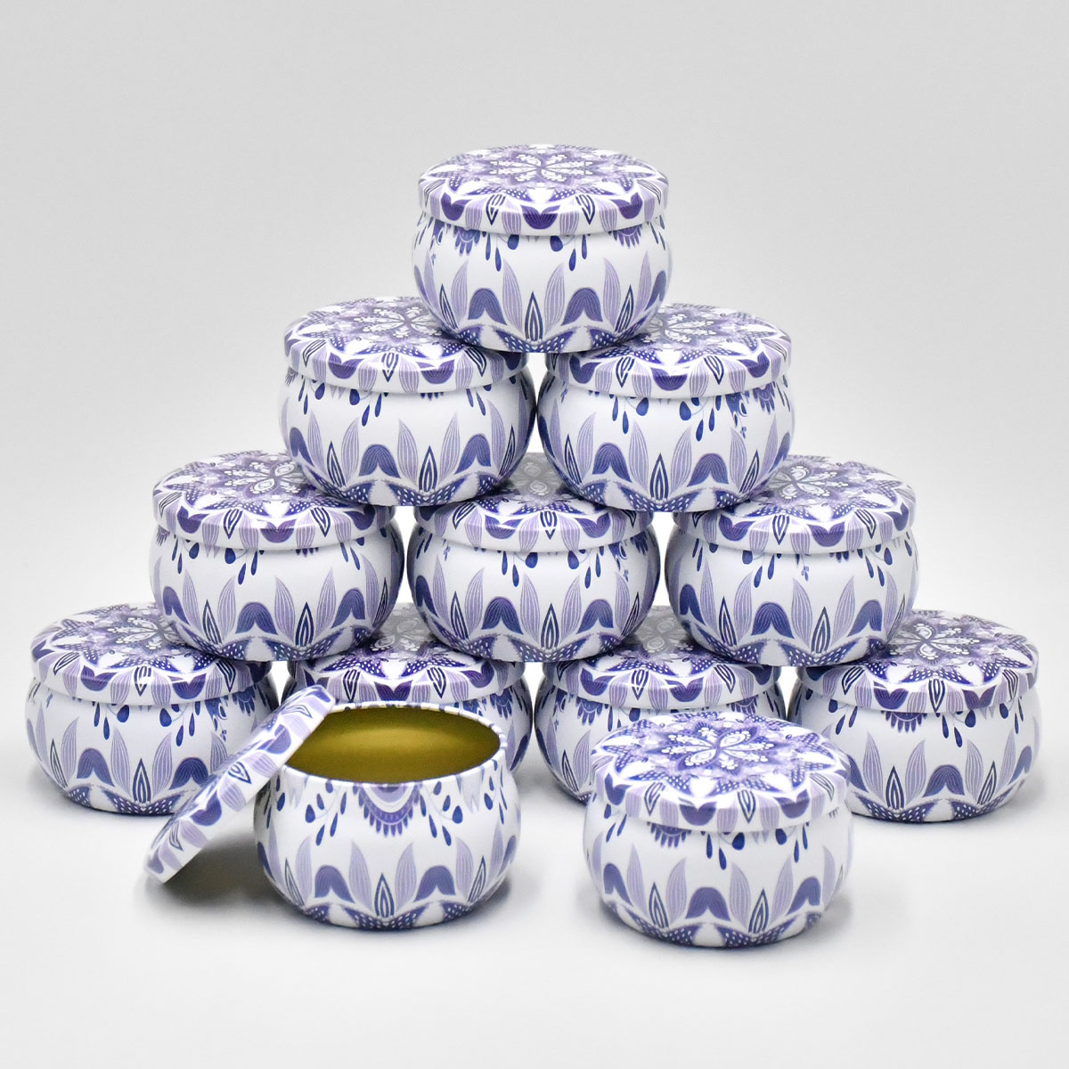 12 stuks gemengde kleur ijzeren kaars blikjes leeg blikje-doos voor het maken van kaarsen met opbergdoos voor droge kruiden en snoepjes: Donker Kaki