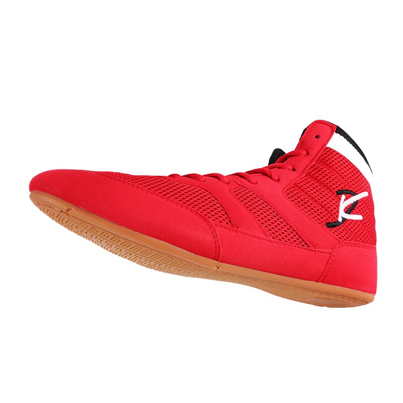 Zapatos de lucha , botas deportivas de lucha de boxeo de fondo suave, de cuero, para entrenamiento