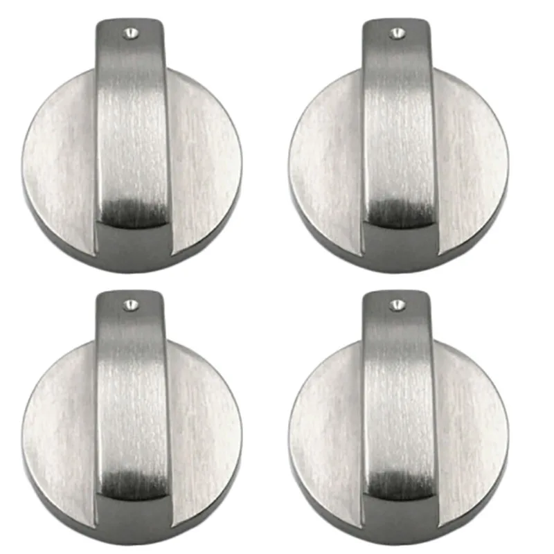 Gasfornuis Knoppen Fornuis Oven Schakelaar 6MM Gasfornuis Accessoires Montage Knop Universeel Zilver
