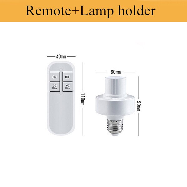 Bombilla germicida LED E27, luces de ácaros, 110V, 220V, UVC, luz ultravioleta, esterilización de ozono, 4W, 6W, 8W: Remote Lamp Holder / 110V