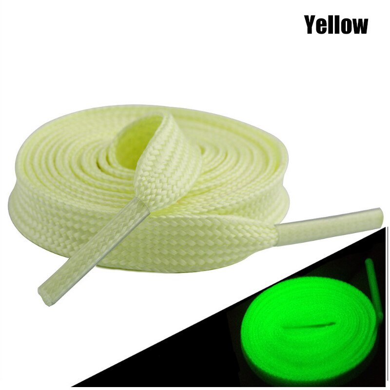 1 paar Lichtgevende Schoenveters voor Kid Sneakers Mannen Vrouwen Sportschoenen Veters Glow In The Dark Night Shoestrings Reflecterende Schoenveters: Goud