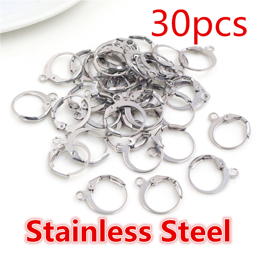 30-50 uds/lote de oro plata francés pendiente ganchos de alambre configuración Base aros pendientes para bricolajes artículos de fabricación de joyas al por mayor: Champán