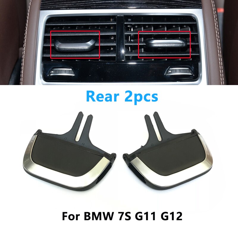Car Front Rear Air Conditioning AC Vent Grille Clip Slider For BMW 5 7 Series G30 G31 G38 G11 G12: Rear 1 Pair G11