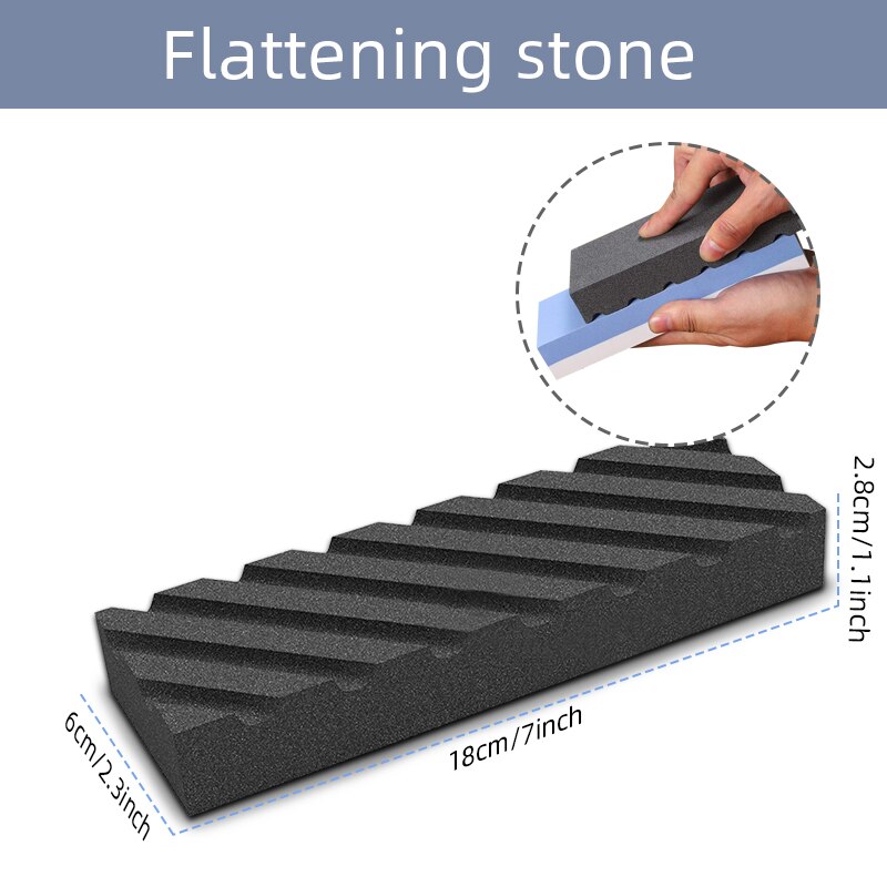Knife Sharpener Whetstone Sharpening Stones grinding stone water stone kitchen Tool 2-IN-1 240 600 1000 3000 grit: flattening stone