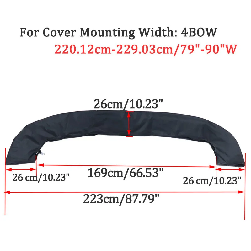 Wasserdichte 600D 3/4 Bogen Bimini Top Boot Abdeckung Kein Rahmen Yacht Boot Abdeckung Mit Reißverschluss Anti UV Staubdicht Abdeckung Marine Zubehör: Rosa