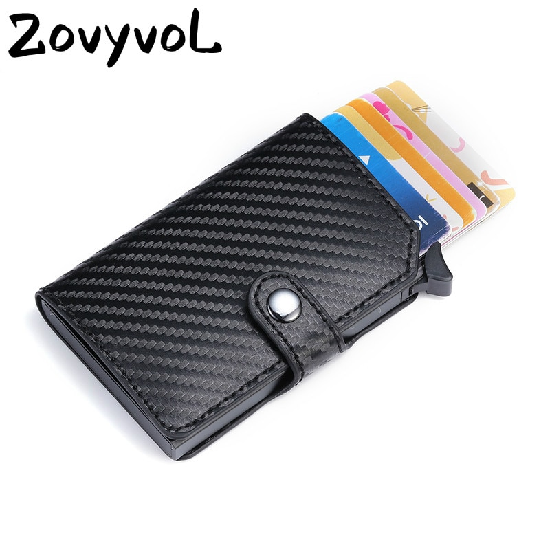 ZOVYVOL RFID Anti-diefstal Metalen Aluminium Portemonnee Minimalistische Bank Kaarthouder Mini Mannen en Vrouwen Zwarte Business Credit Card case