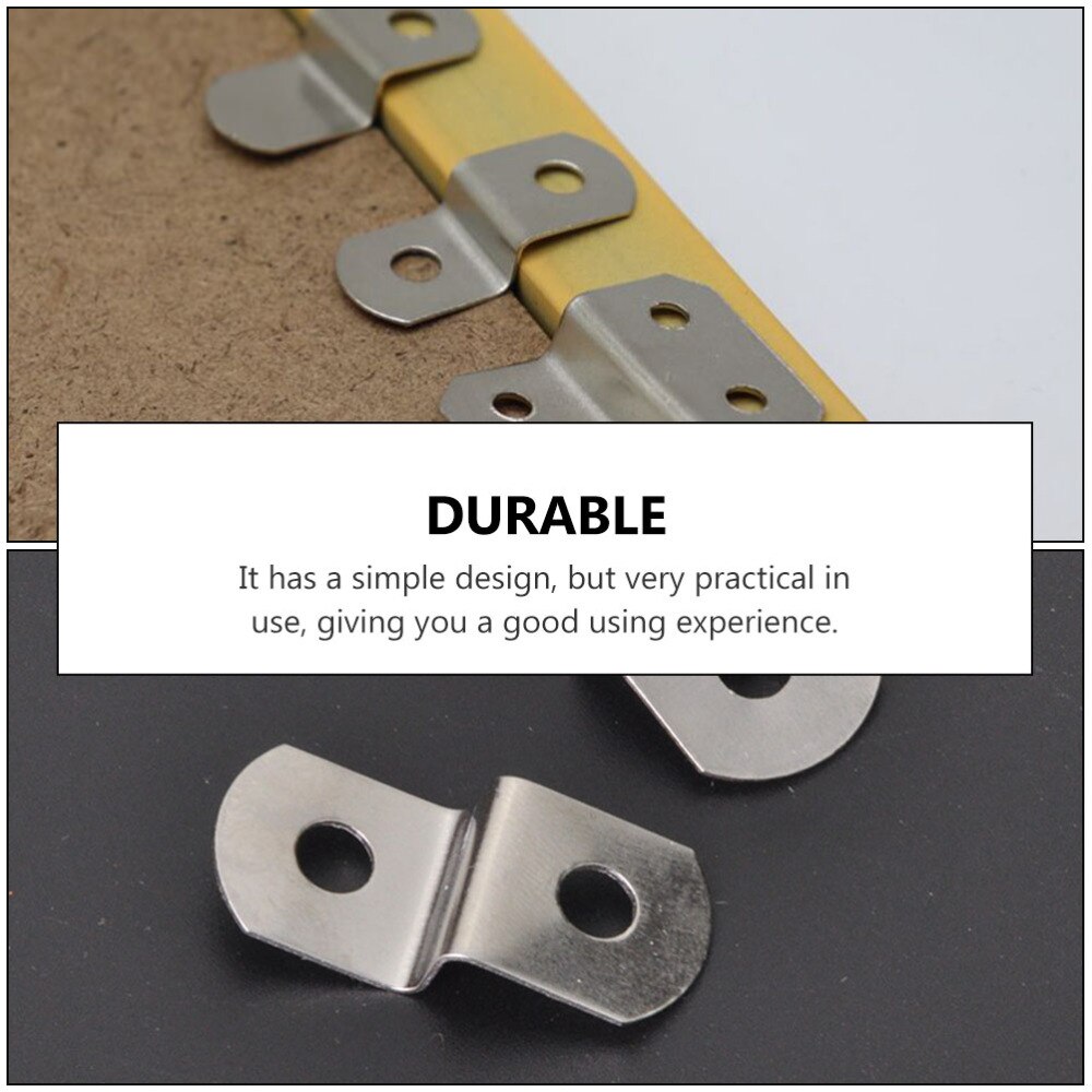 120pcs Z Shape Photo Frame Fasteners Offset Canvas Clips Table Connectors