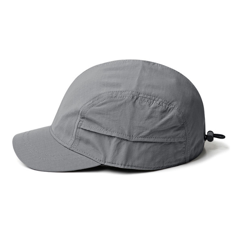 A Men'S Short-Brim Cap, Summer Style, Breathable And Quick-Drying Baseball Hat, Lightweight Soft-Top Duckbill Cap for Women: GRAY