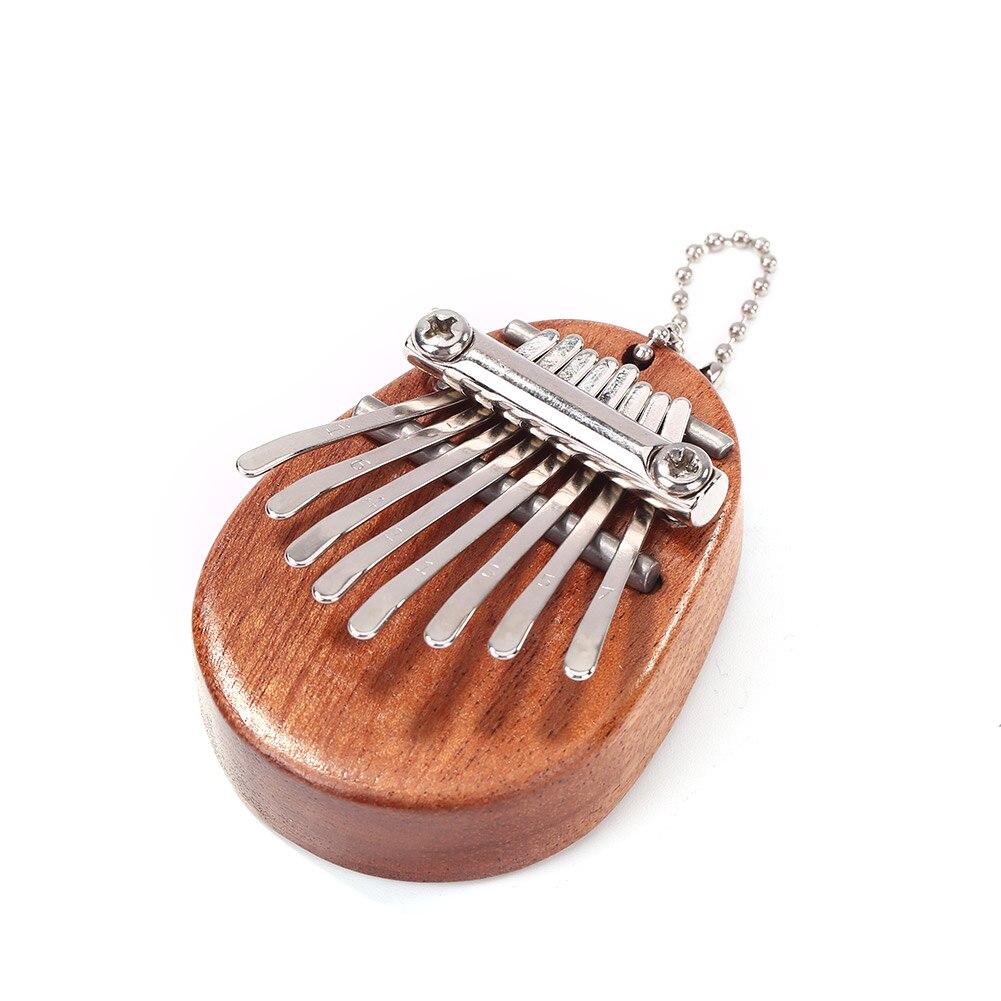 Mini 8 teclas Kalimba percusión instrumento Musical madera de caoba dedo pulgar Piano africano Sanza Mbira