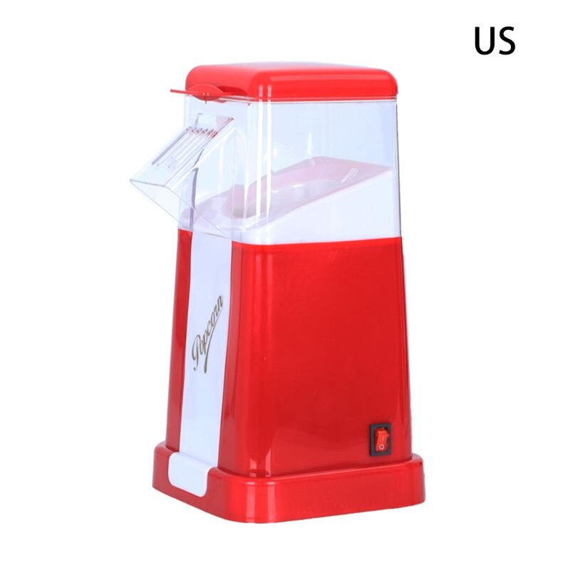 Automatic Popcorn Maker Machine US / EU Plug for Home Powerful Fat Free Quick Preparation Household Kitchen Appliances U1JE