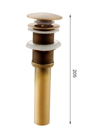 Lottin Wastafel Kraan Antiek Messing Bamboe Stijl Kraan Vintage Brons Afwerking Koper Sink Kraan Enkele Handgreep En Col: without overflow