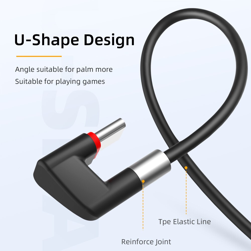 2.4A 180 Graden Snelle Lading Data Type C Micro Usb C Kabel Voor Samsung Huawei Xiaomi Type-C Lader lange Mobiele Telefoon Draad Koord