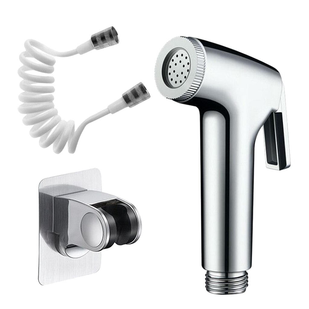 Bidet Spuitset voor WC Hand Bidet Spuitapparaat voor WC met Veerslang Wandrem Set Bidetsproeier voor WC Messing 3 m Slang Dual Control Hoekklep Badkamer, Chroom B (Kleur: Chroom B Bidet Spuitset voor WC Hand Bidet Spuitapparaat voor WC met Veerslang Wandrem Set Bidetsproeier voor WC Messing 3 m Slang Dual Control Hoekklep Badkamer, Chroom B (Kleur: Chroom B