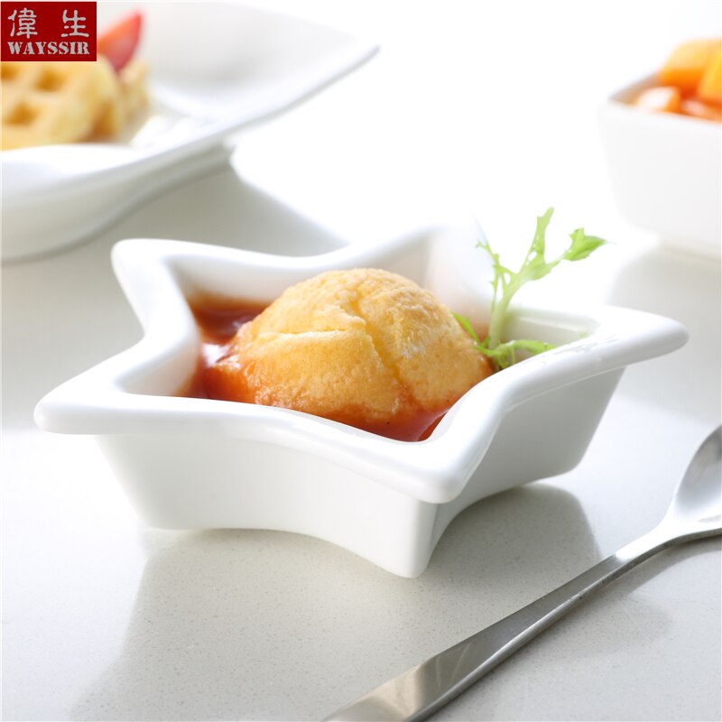 Axigundaone 12 Pcs Mini Ceramic Heart Bowls - 1.8oz Heart Shaped Sauce Dishes, White