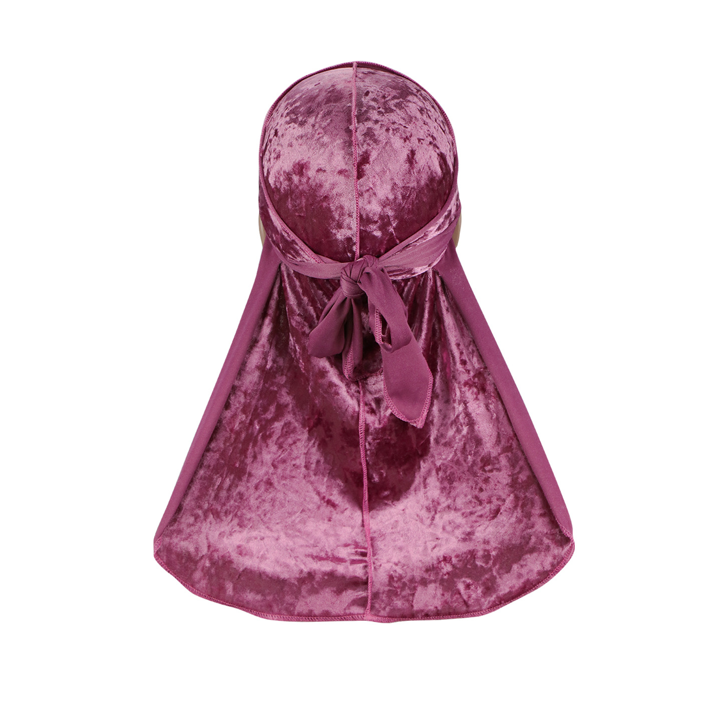 Bandana Durag de terciopelo con diamantes Unisex para hombre, gorro ondulado de cola larga, turbante de trapo Doo elástico para hombre, gorros de Hip-hop