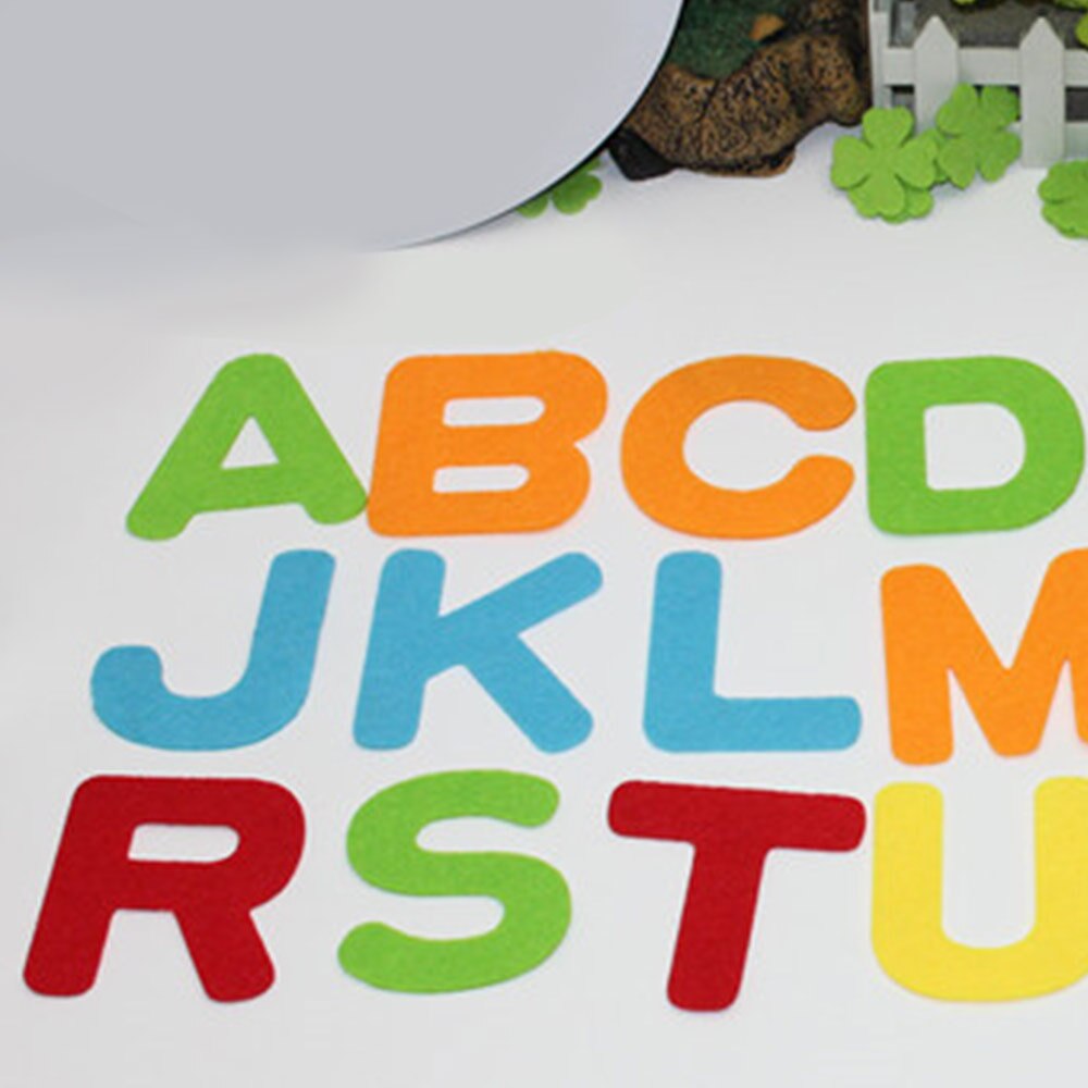 26PCS Alphabet Felt Cloth Letter Felt Fabric Polyester Fabrics Needlework Diy Needle Sewing Handmade Fieltro Feltro Entretela