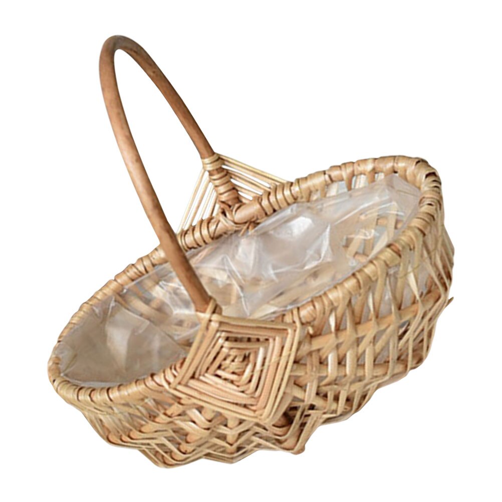 Decorative Flower Basket Portable Wicker Basket Flower Shop Packaging Basket