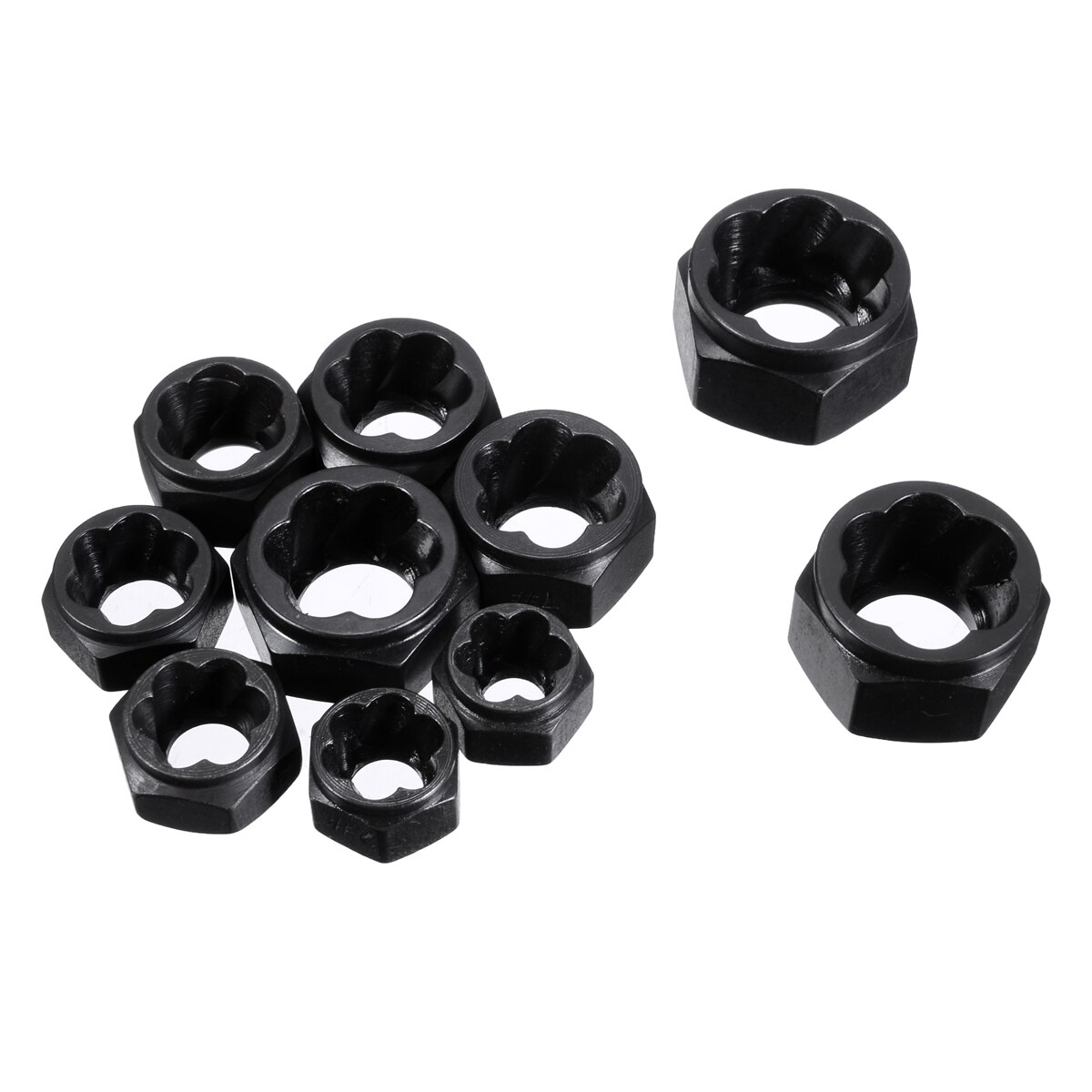 10pcs Damaged Nut Bolt Low Remover Stud Extractor Set Broken Screw Stripped Removal Tool Hardware Repair Hand Tool