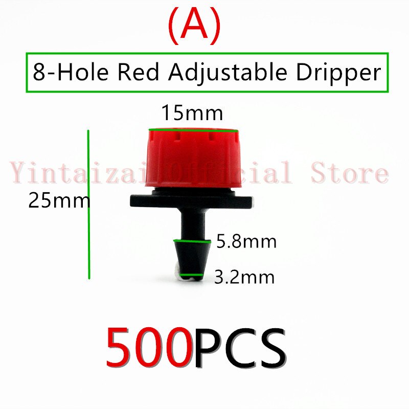 Plastic Adjustable Flow Micro Spray Drip Head Drip Irrigation Sprinkler Flower Pot Head Dripper Emitter Garden Watering: A