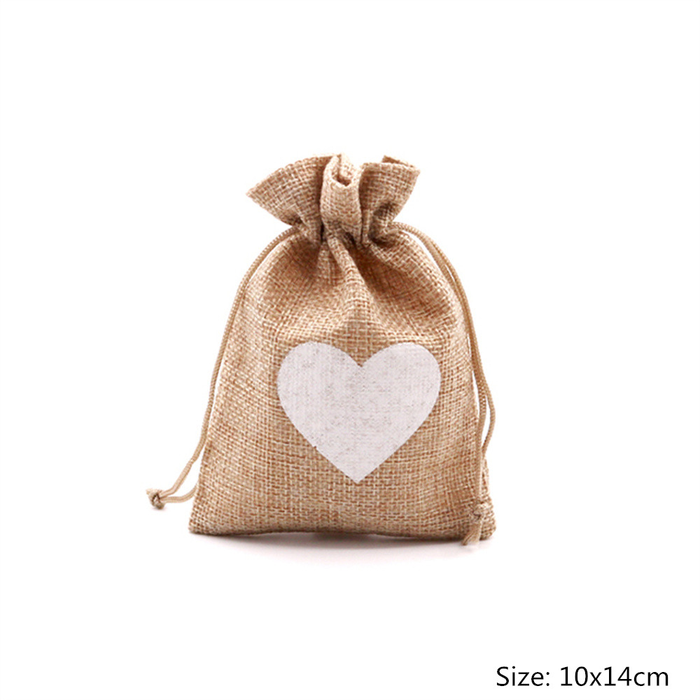 5pcs/lot Organza Jute Bags Burlap Drawstring Bag Wedding Party Favors Bags For Coffee Beans Candy Makeup Jewelry Packaging: E -5pcs