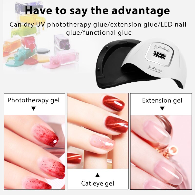 SUN X5 MAX-Lámpara LED UV para secar esmalte de uñas en Gel, con sensor de movimiento, , para salón de manicura