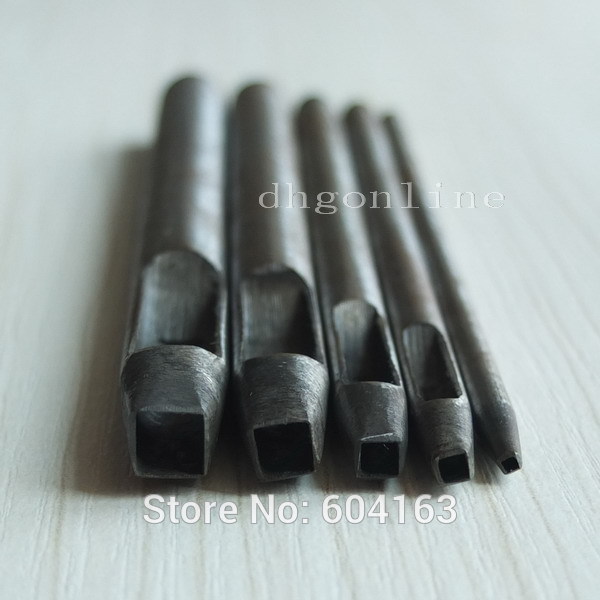 Hollow Hole Square Punch 1mm 2mm 3mm 4mm 5mm Cutter Steel Tool Leather Belt Watch Band