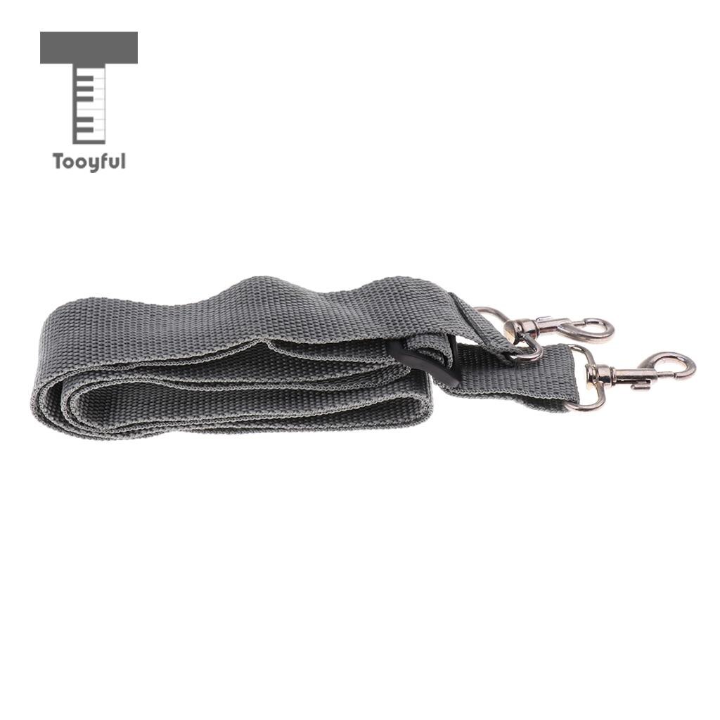 Tooyful Durable Nylon Snare Drum Sling Strap Belt Adjustable Bass Drum Neck Strap Snare Drum Replacement Parts Gray