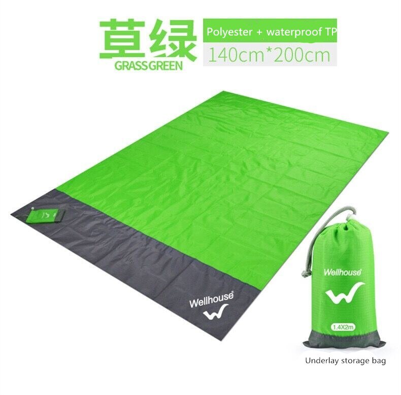 Picnic mat moisture proof mat outdoor picnic camp beach tent mat waterproof thickened lawn mat light picnic cloth: Yellow