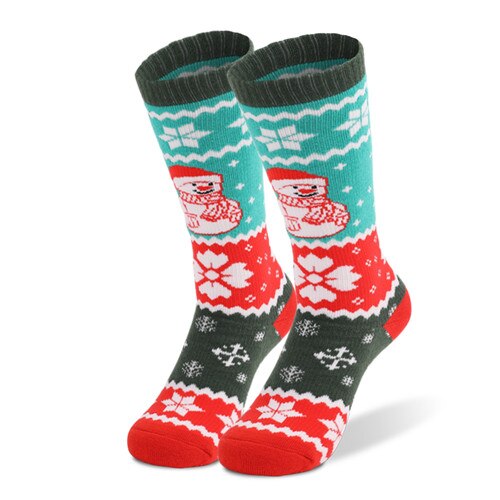 Winter Ski Sokken Kinderen Katoen Thermisch Sport Sokken Jongens Meisjes Outdoor Snowboarden Wandelen Skiën Sokken Thermosocks: green light blue / XS(EU 26-29)